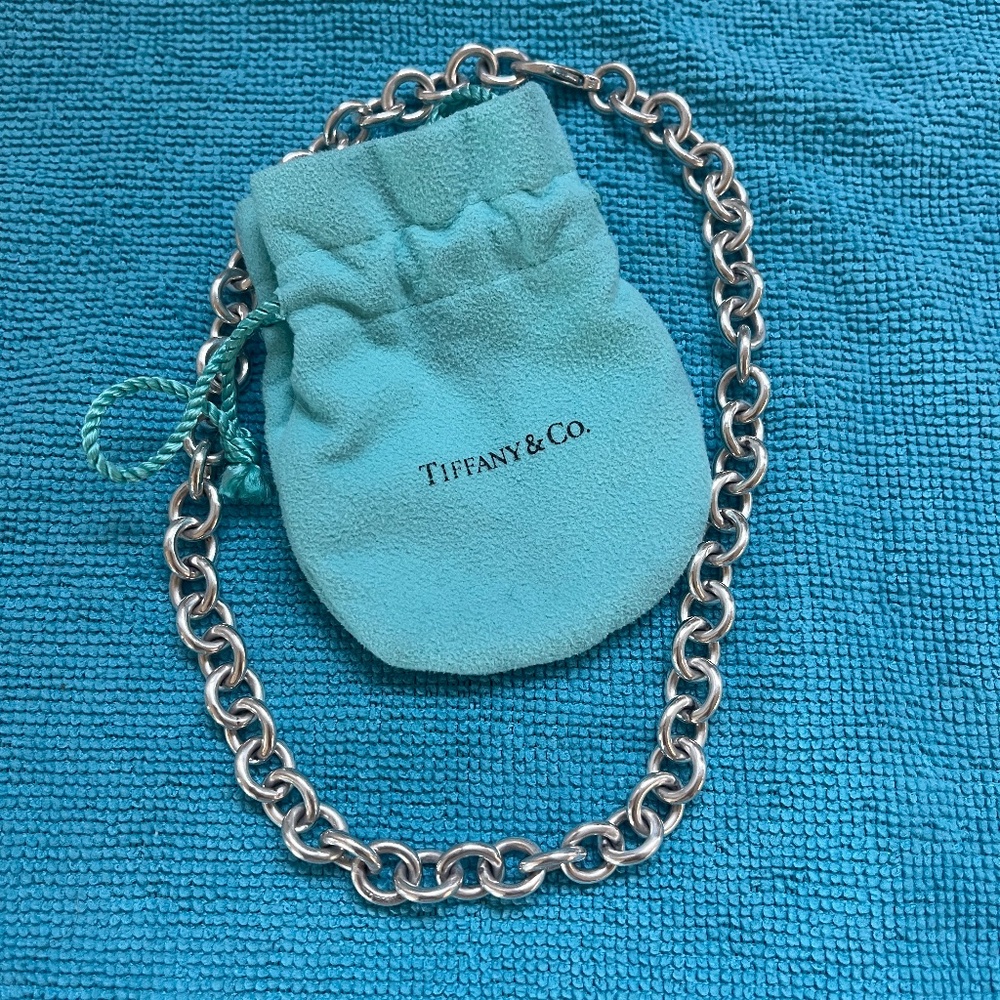 Tiffany silver chain necklace